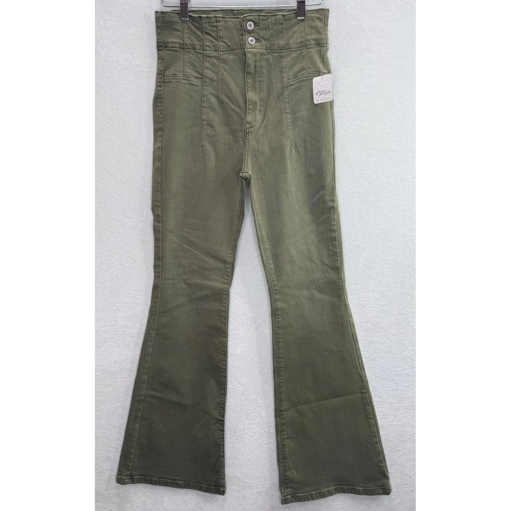 Free People We The Free Jayde Flare Jeans‎ in Green Size 29 NWT
